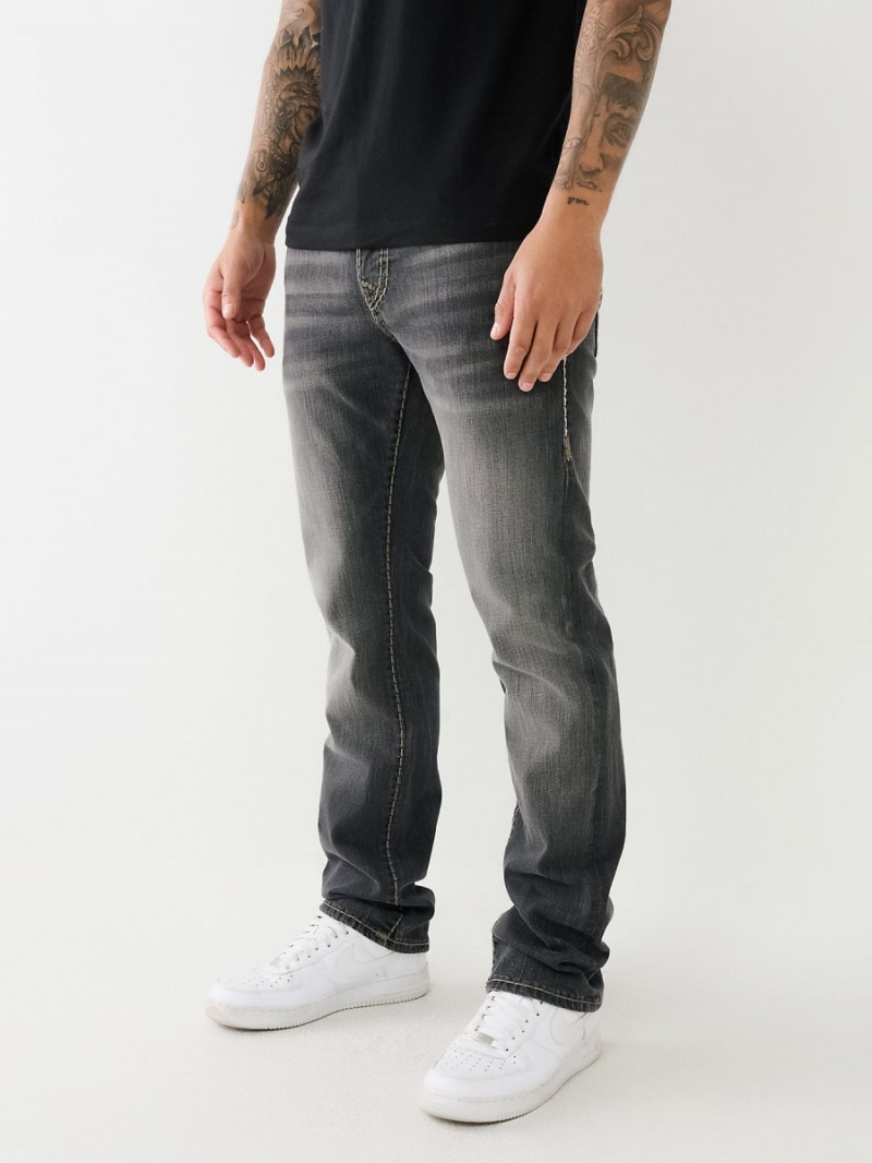 Straight Jeans True Religion Ricky Super T Nf Negras Azules | 10VPGYLDW