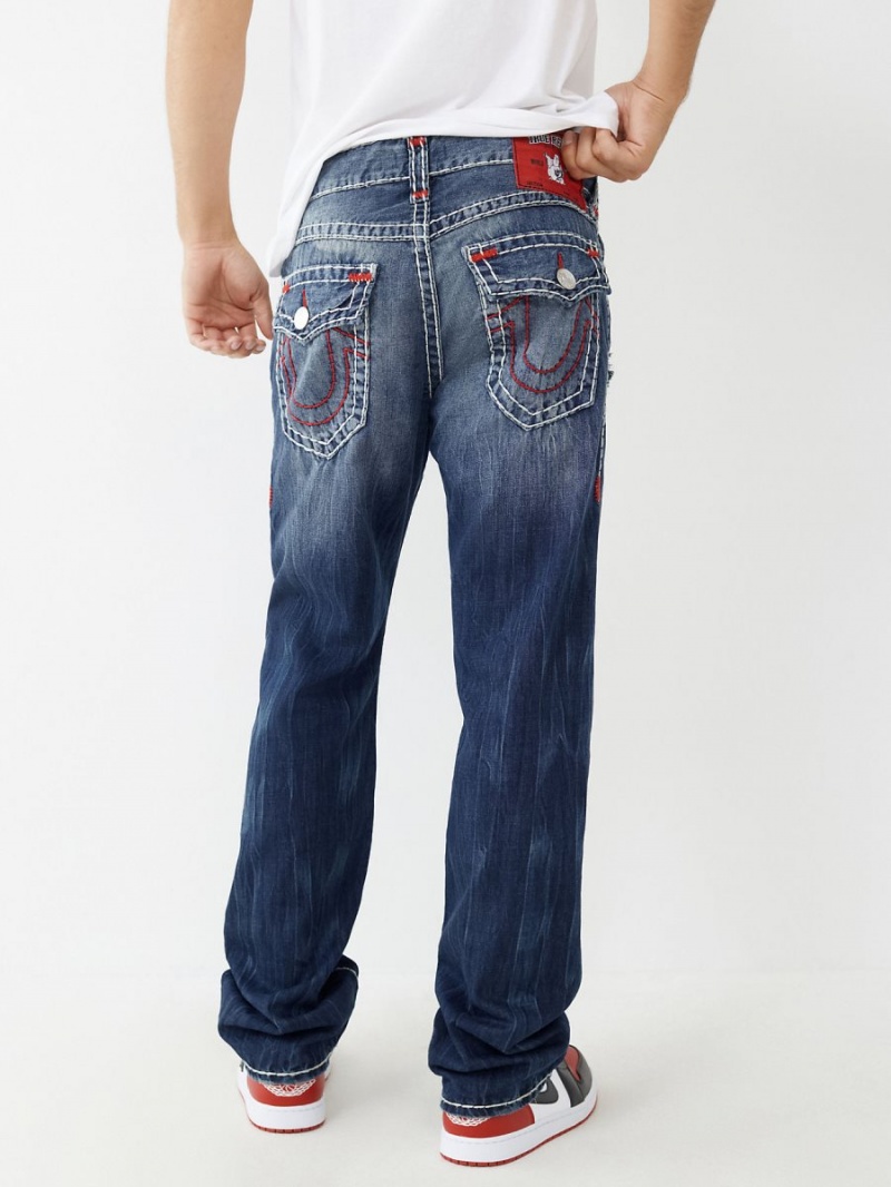 Straight Jeans True Religion Ricky Vintage Super T Azules Oscuro | 95KEXPJOL