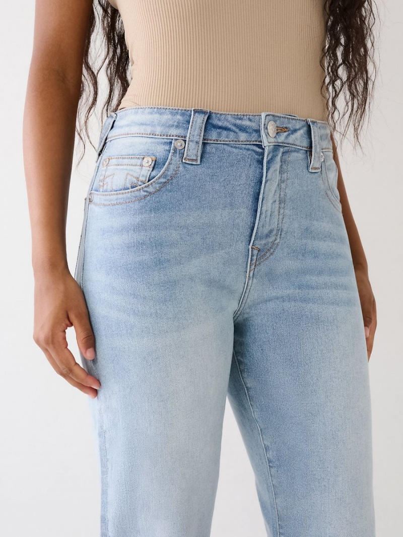 Straight Jeans True Religion Sarah High Rise Azules Claro | 03TPHINUG