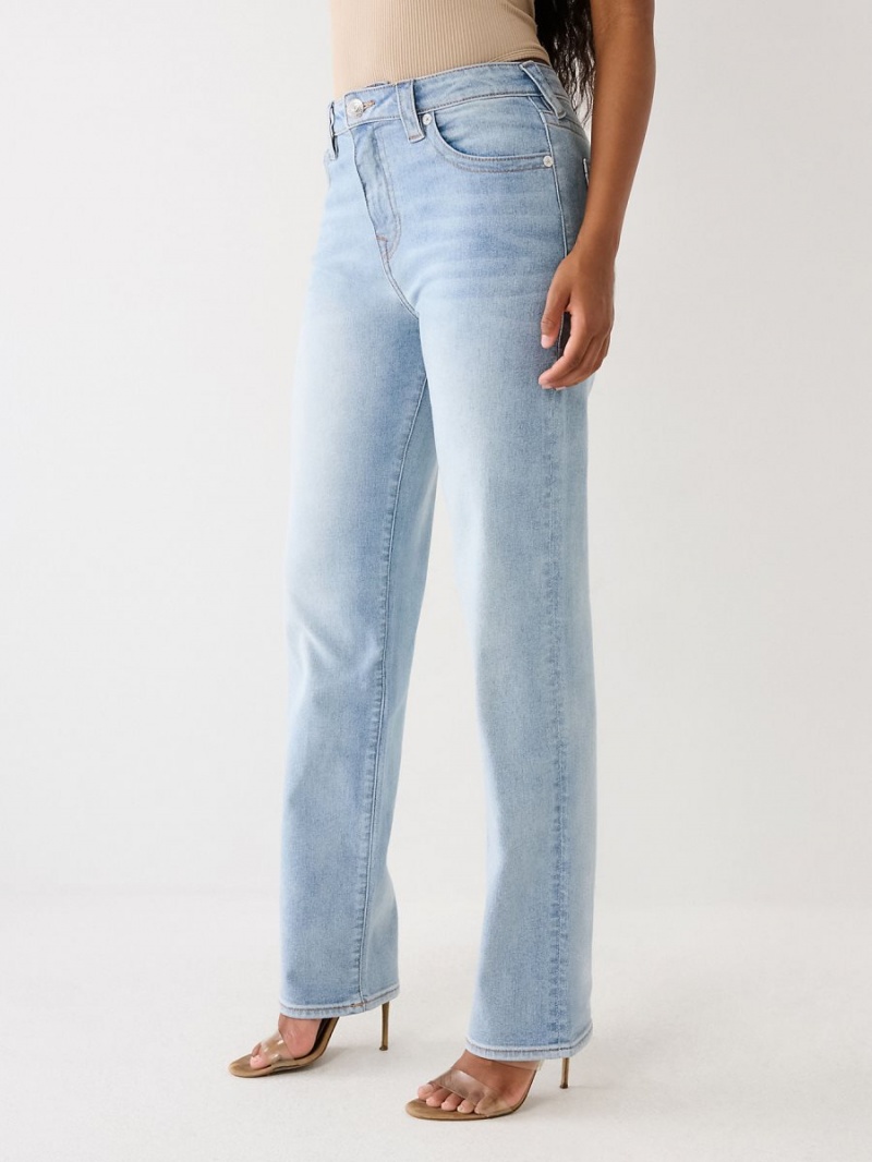 Straight Jeans True Religion Sarah High Rise Azules Claro | 03TPHINUG