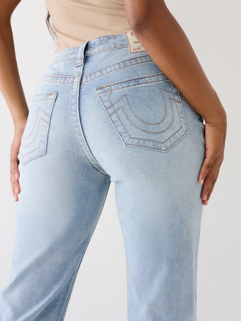 Straight Jeans True Religion Sarah High Rise Azules Claro | 03TPHINUG