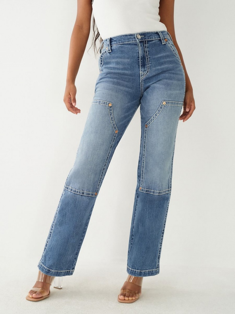 Straight Jeans True Religion Sarah High Rise Big T GHOST WAVE | 91JYAWXKH