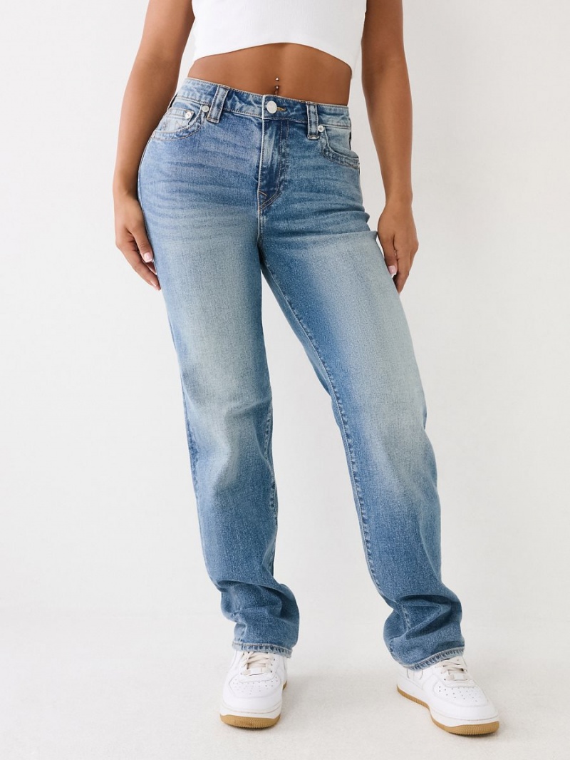 Straight Jeans True Religion Sarah High Rise Azules | 21KGCEHDJ