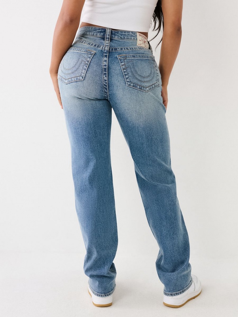 Straight Jeans True Religion Sarah High Rise Azules | 21KGCEHDJ