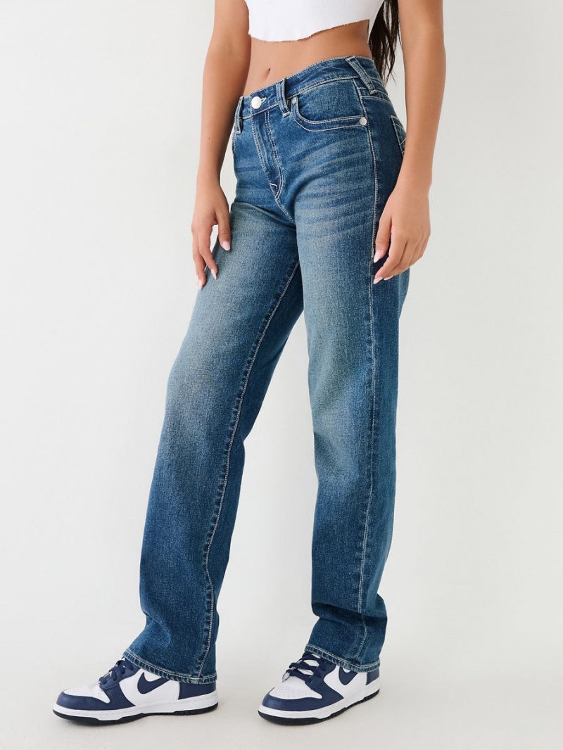 Straight Jeans True Religion Sarah High Rise Azules Oscuro | 32IPFBVWN