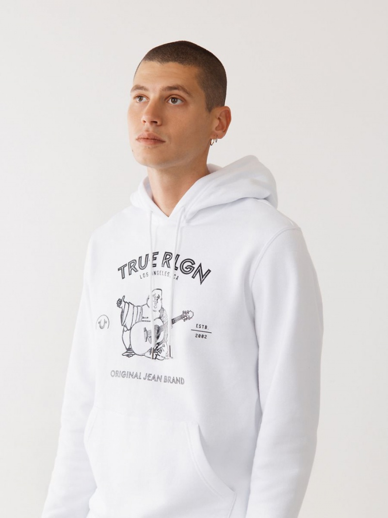 Sudadera True Religion Buddha Logo Blancas | 06DHTYXQE