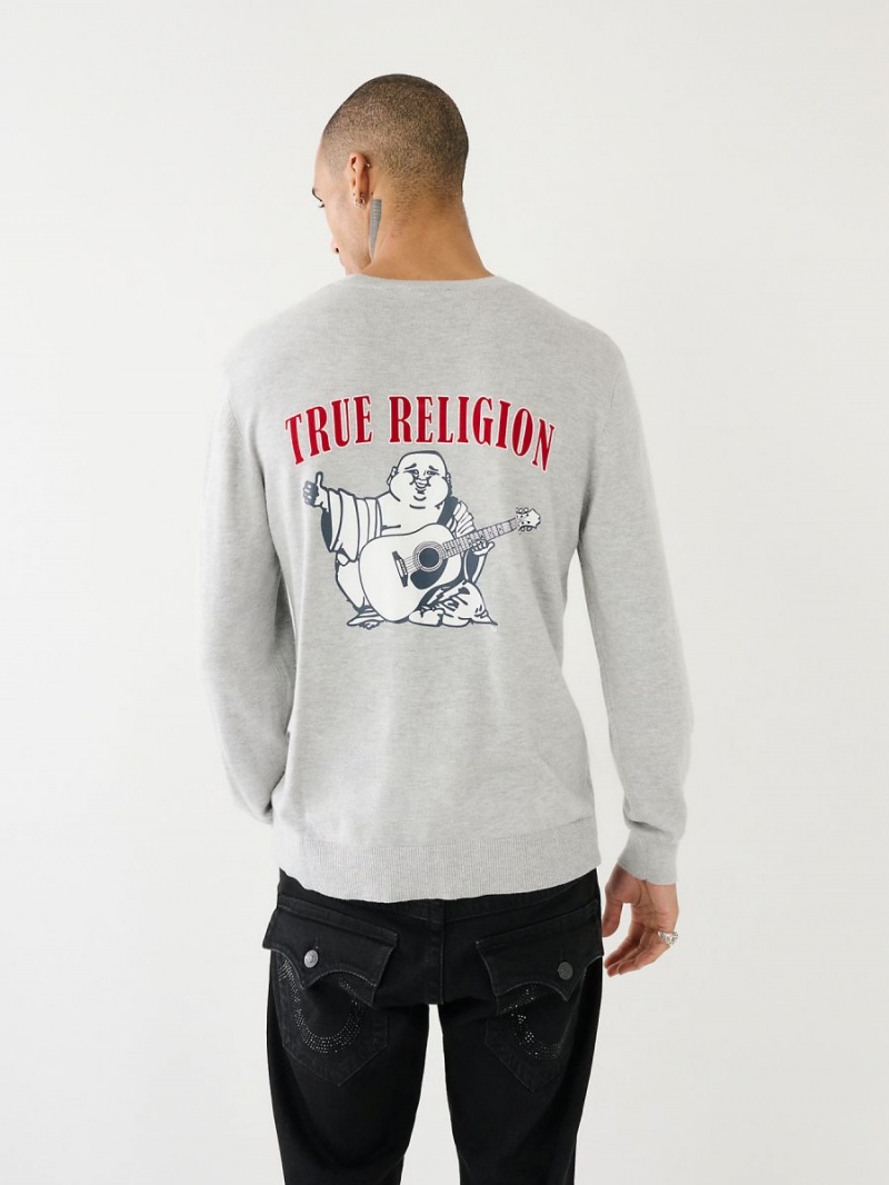 Sudadera True Religion Buddha Logo Sueter Gris | 47WZMJOCU