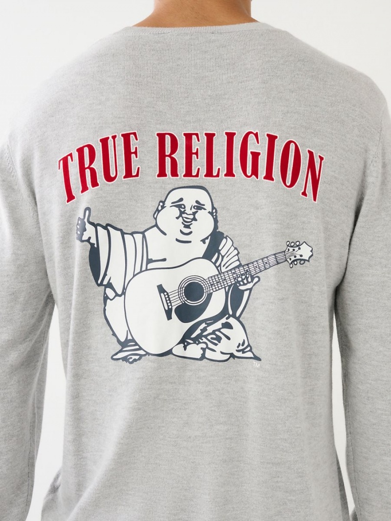 Sudadera True Religion Buddha Logo Sueter Gris | 47WZMJOCU