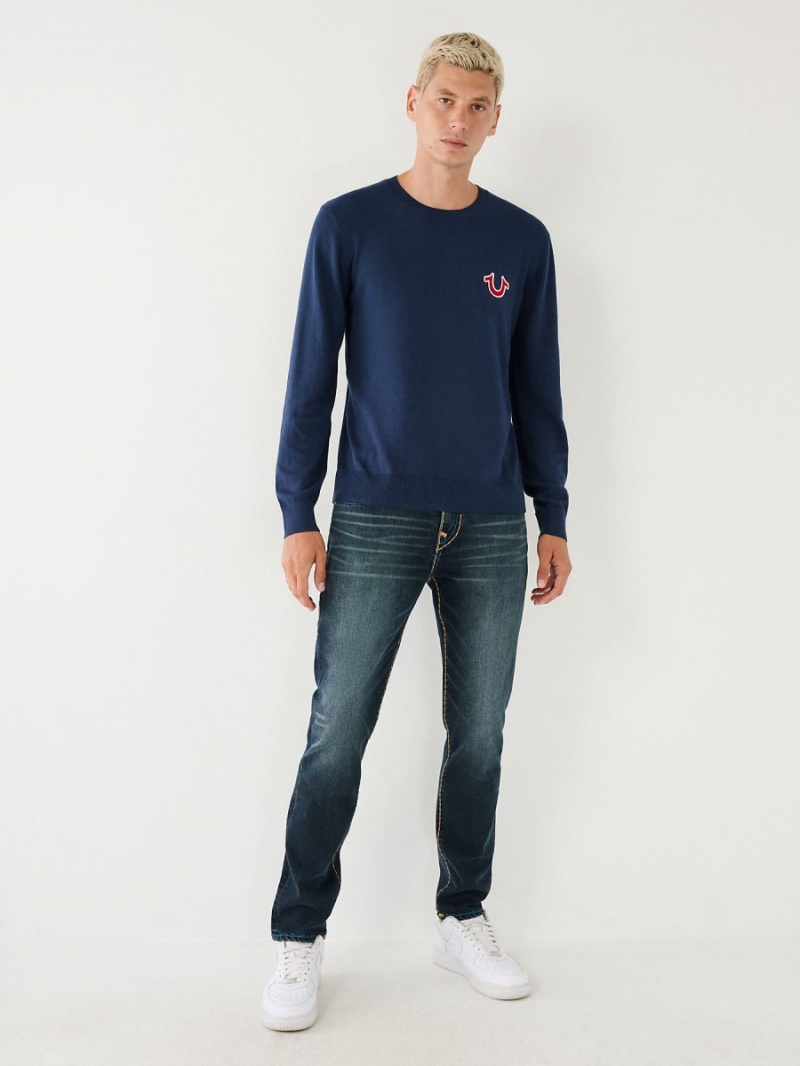 Sudadera True Religion Buddha Logo Sueter Navy/Sapphire | 01NSCZALX