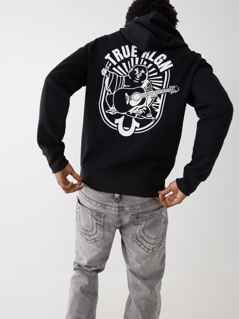 Sudadera True Religion Buddha Zip Negras | 31GYMQFOH