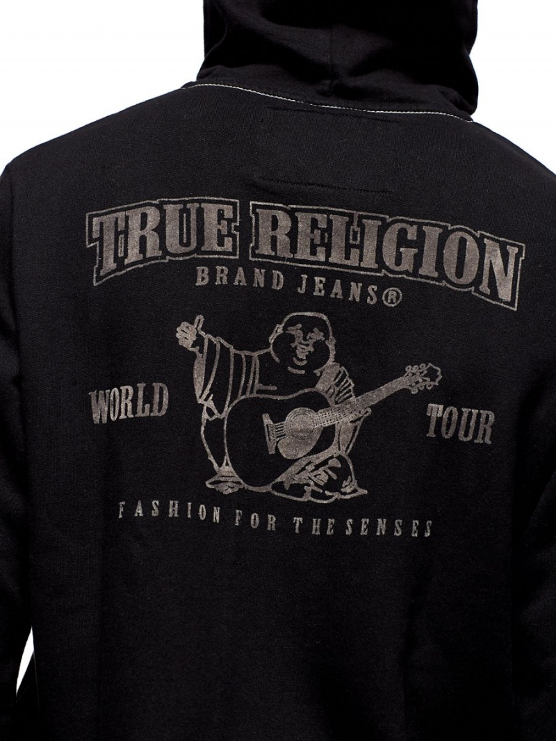 Sudadera True Religion Buddha Zip Negras | 18XVOTWPQ