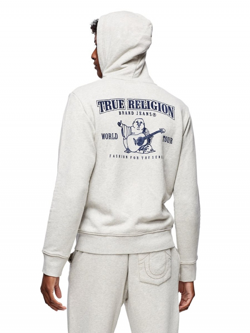 Sudadera True Religion Buddha Zip Oatmeal | 03BYIKDCW