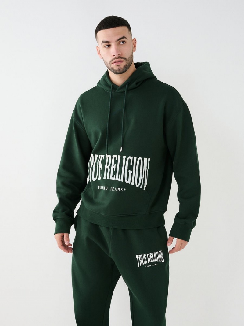 Sudadera True Religion Logo Relaxed Verde Menta Verde | 37MECPFLQ