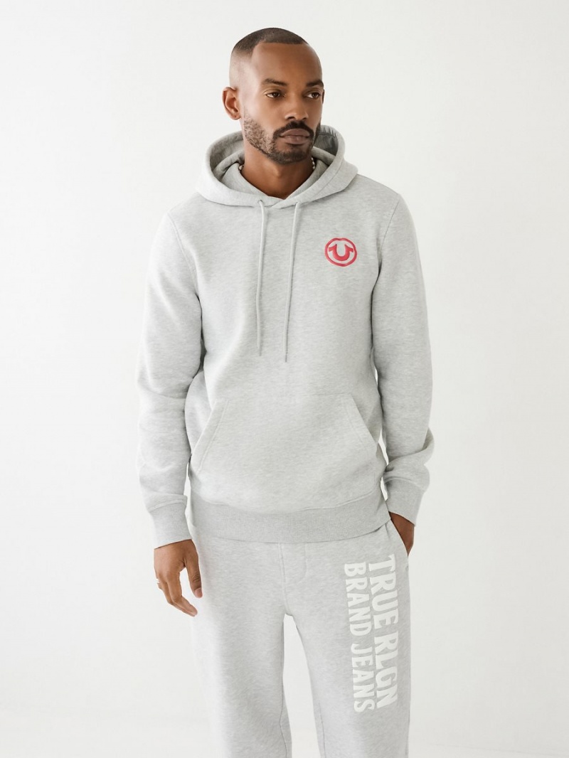 Sudadera True Religion Puff Trbj Zip Up Gris | 14IPCDKZV