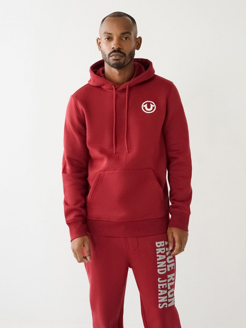 Sudadera True Religion Puff Trbj Zip Up Rojas | 59ZVLECHK