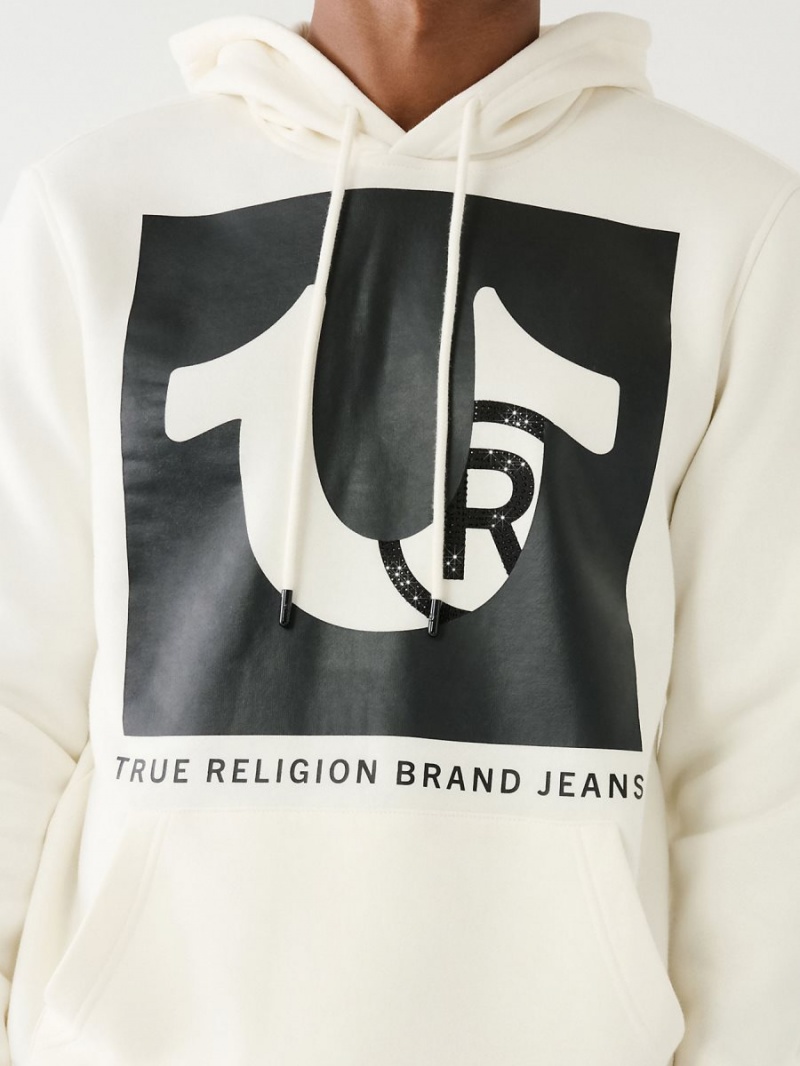 Sudadera True Religion Studded Logo Blancas | 20KFGTWQI