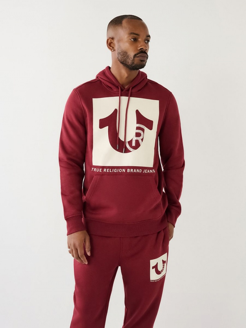 Sudadera True Religion Studded Logo Redwood | 04ZLBDTUS