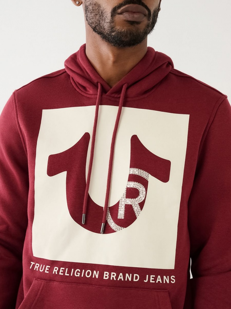 Sudadera True Religion Studded Logo Redwood | 04ZLBDTUS