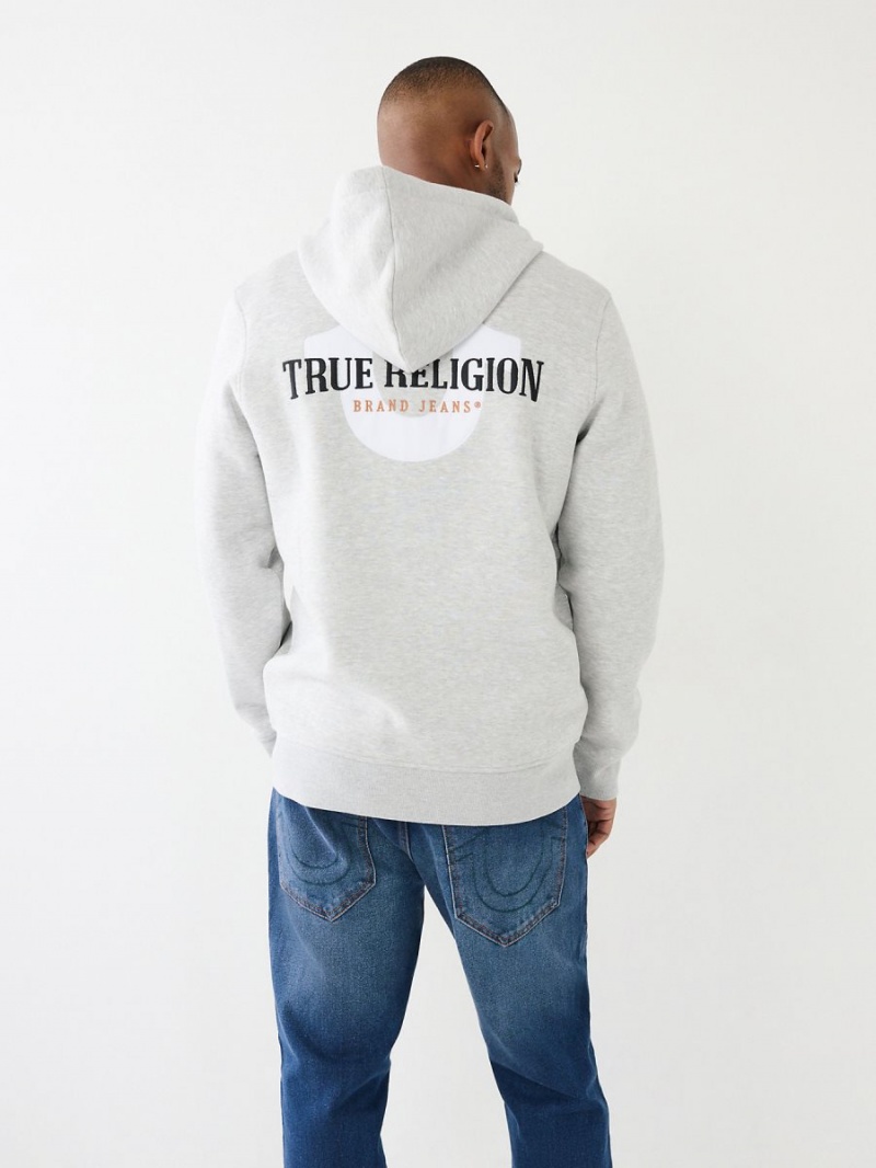 Sudadera True Religion Zip Gris | 23YPCXKVQ