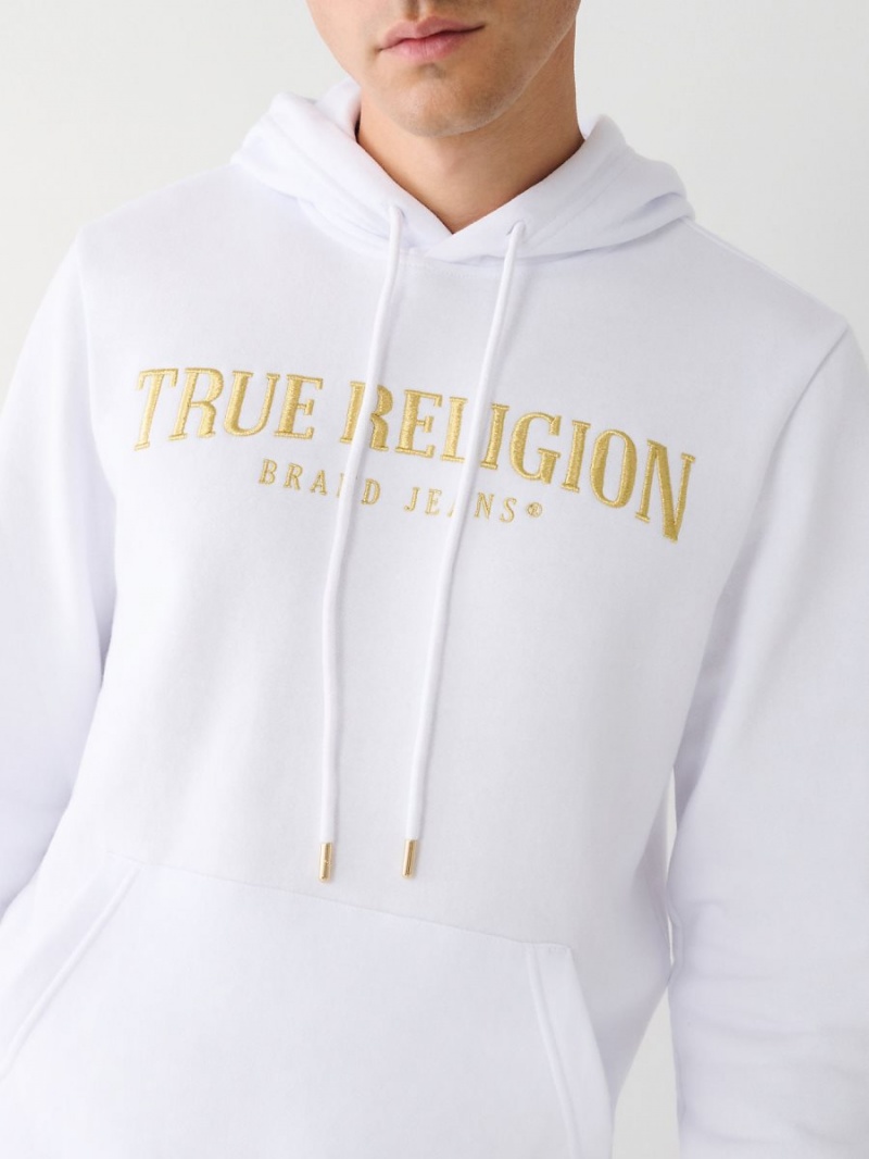 Sudadera con Capucha True Religion Logo Blancas | 98YJTSCQK