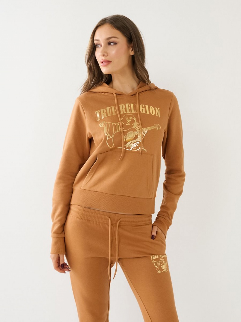 Sudadera con Capucha True Religion Metallic Buddha Logo Fleece Naranjas | 95LKSBJRE