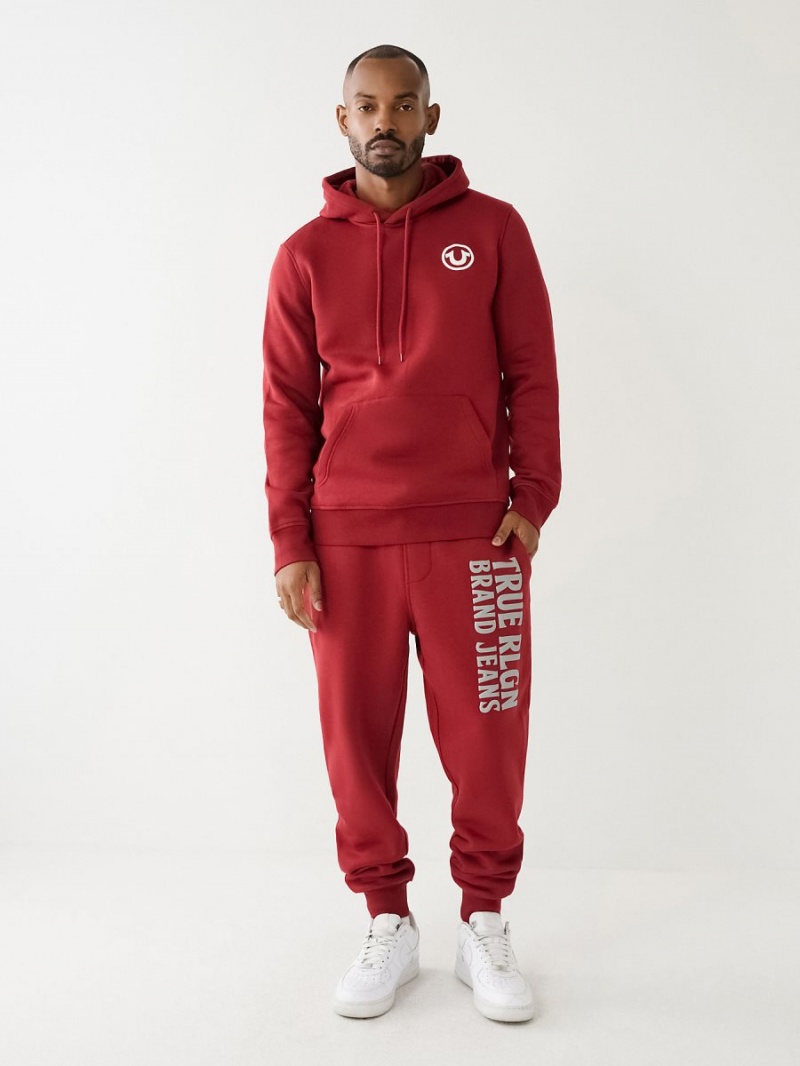 Sudadera con Capucha True Religion Puff Trbj Zip Up Rojas | 03TKZXFLR