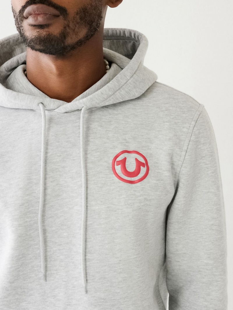 Sudadera con Capucha True Religion Puff Trbj Zip Up Gris | 92LRKJQAP