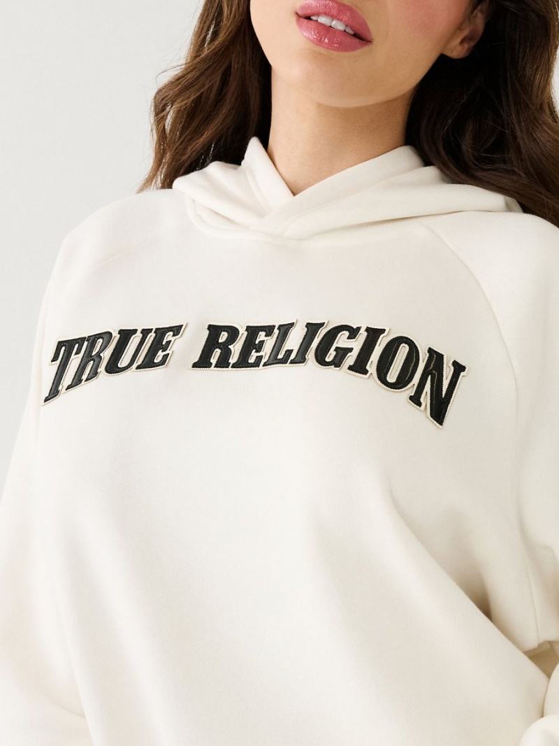 Sudadera con Capucha True Religion Relaxed Blancas | 12QKGATDI