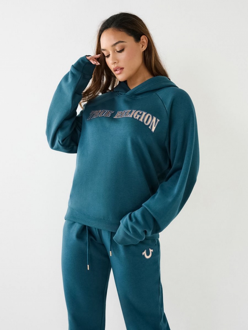 Sudadera con Capucha True Religion Relaxed Agave | 89WQKLCEM