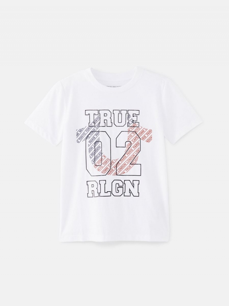 Tops True Religion Niño 02 City Hs Logo Blancas | 42PHLQIYK