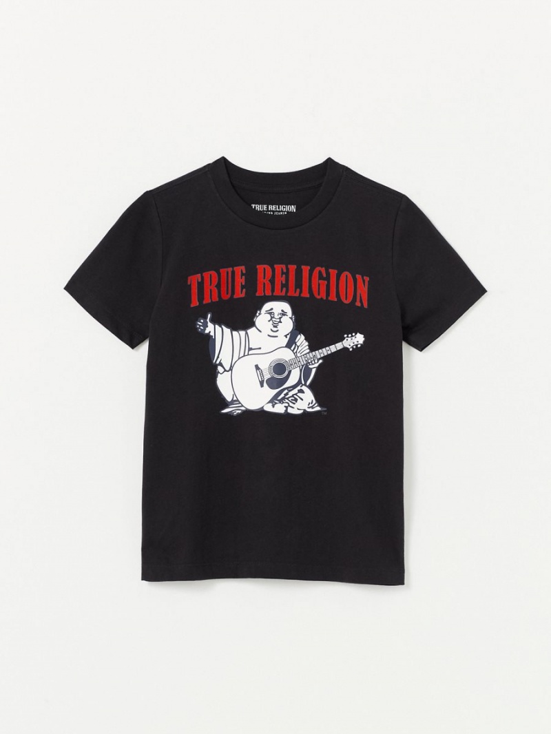 Tops True Religion Niño Buddha Logo Negras | 72QARMLEV