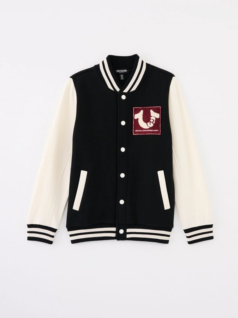 Tops True Religion Niño Varsity Negras | 87ASTFHOG