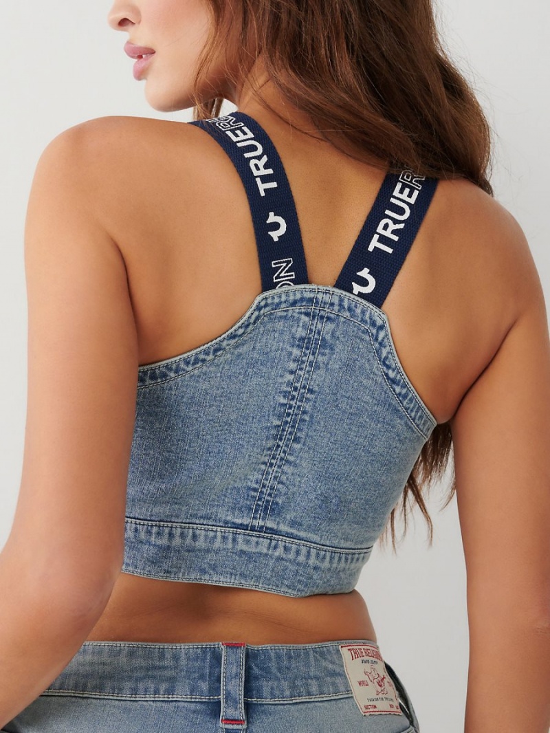 Tops True Religion Overall Denim Malibu | 76UOIRPVT