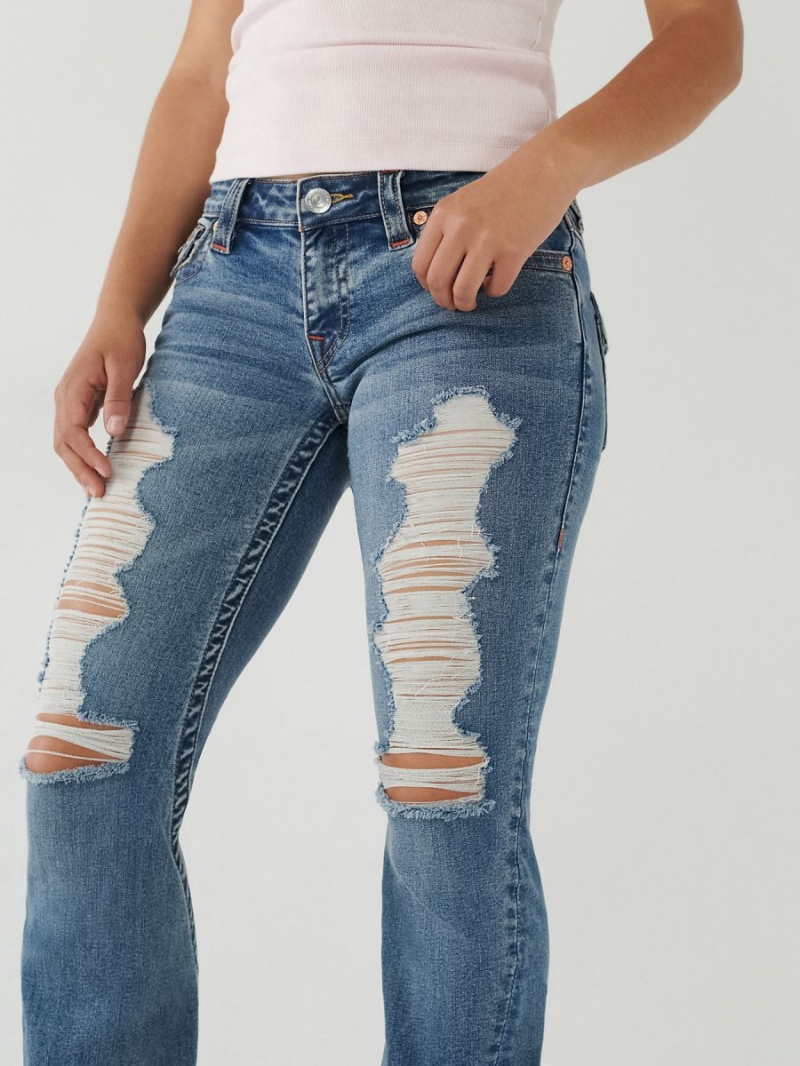 Vaqueros Acampanados True Religion Joey Low Rise Azules Claro | 46VMJZXEP