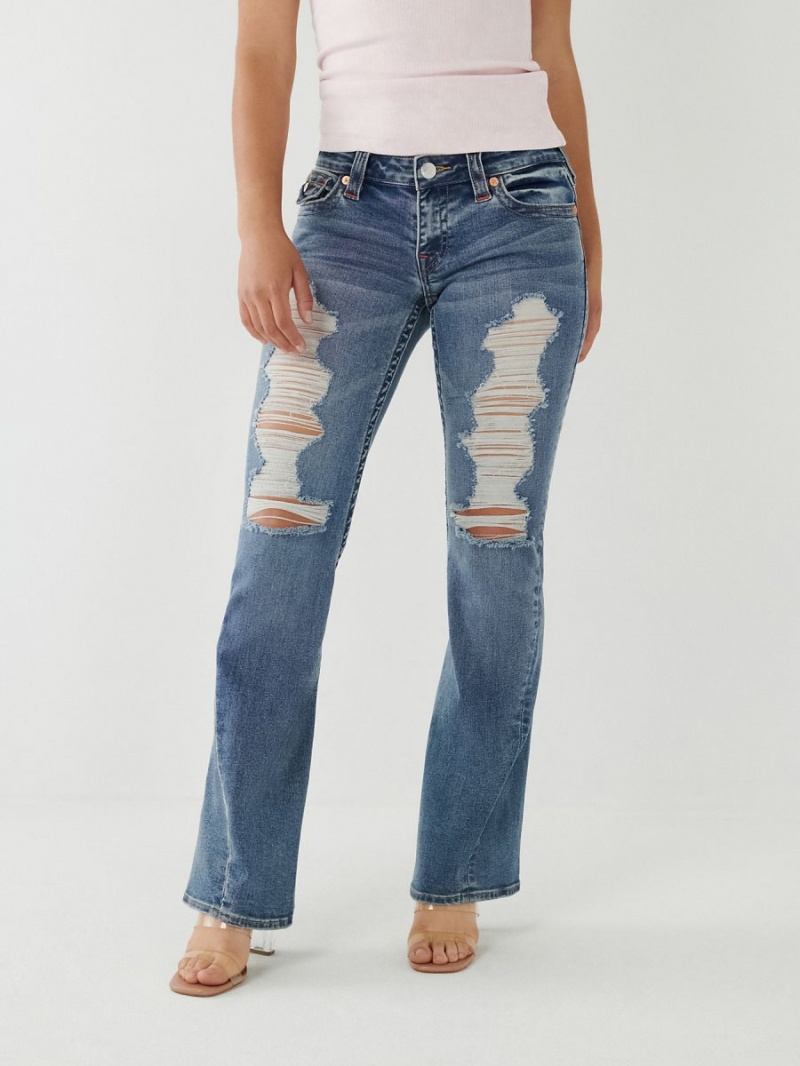 Vaqueros Acampanados True Religion Joey Low Rise Azules Claro | 46VMJZXEP