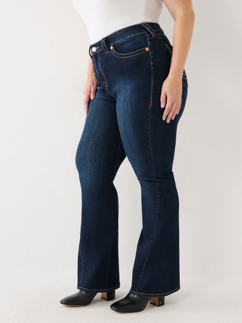 Vaqueros Acampanados True Religion Plus Joey Low Rise Azules Oscuro | 67BINPGLE