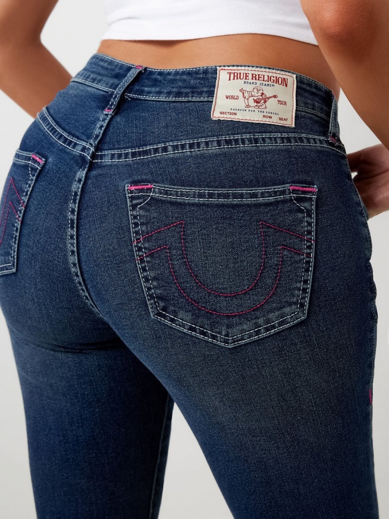 Vaqueros Bootcut True Religion Becca Mid Rise Raw Hem Verde Menta | 94ZRDAWGF