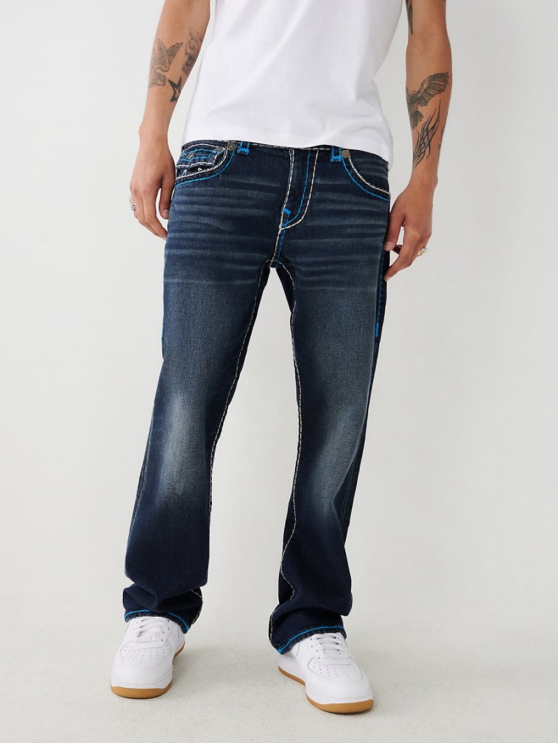 Vaqueros Bootcut True Religion Billy Super T Stitch Azules Oscuro | 35UWMYASE