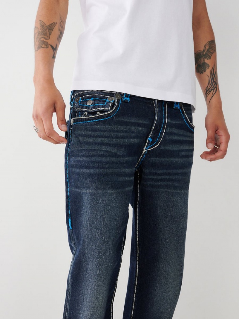 Vaqueros Bootcut True Religion Billy Super T Stitch Azules Oscuro | 35UWMYASE