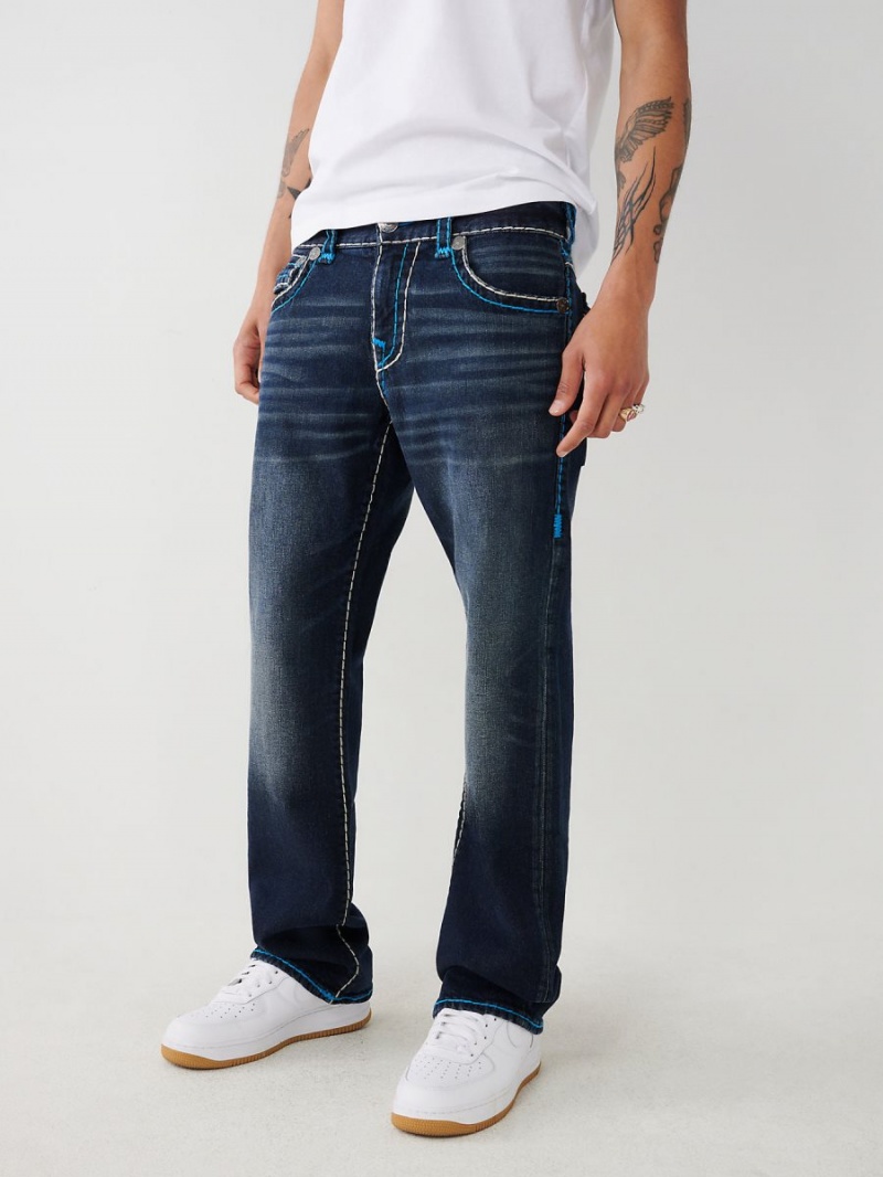 Vaqueros Bootcut True Religion Billy Super T Stitch Azules Oscuro | 35UWMYASE