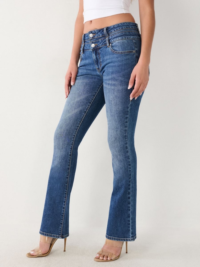 Vaqueros Bootcut True Religion Double Waisted Verde Menta | 30VYULESX